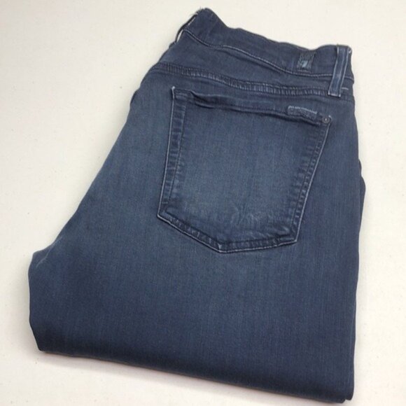MENS 7 for ALL MANKIND DARKWASH SLIMMY JEANS  33x32 ⭐️ - Picture 1 of 15
